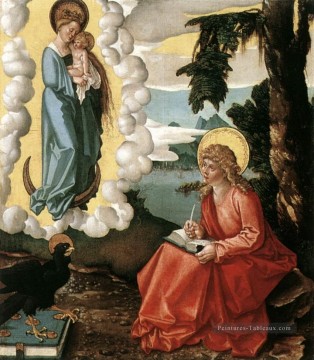  peintre Art - St John à Patmos Renaissance peintre Hans Baldung
